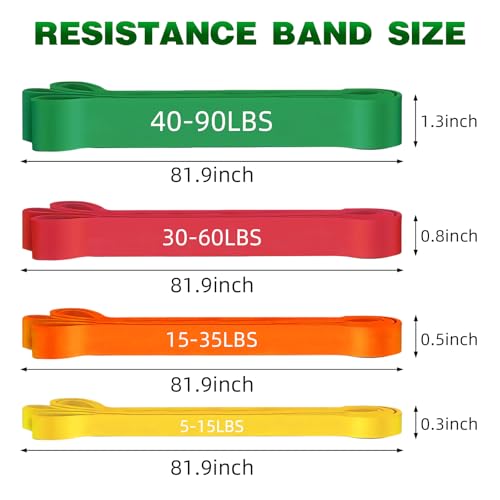 Resistance Bands for Working Out, Pull Up Assist Bands Set, Workout for Women and Men, Exercise Bands,Training, Plasticit...