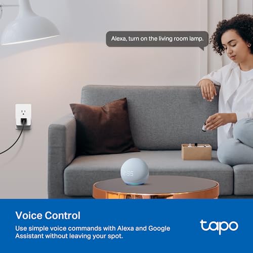 TP-Link 𝗧𝗮𝗽𝗼 Smart Plug Wi-Fi Mini, Energy Monitoring, Compatible with Alexa & Google Home & Samsung SmartThings, Time...