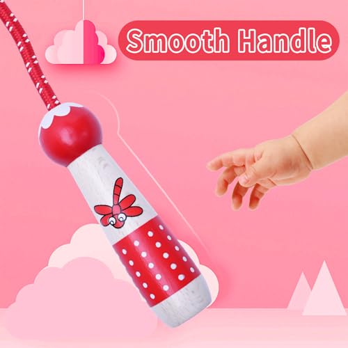 EGOSKY Jump Rope Kids, 7.2ft Children Adjustable Cotton Skipping Rope with Wooden Handle for Boys Girls Fitness Outdoor Ac...