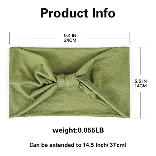 GiLi 6 Pack Wide Headbands for Women Non Slip Soft Elastic Hair Bands Yoga Running Sports Workout Gym Head Wraps, Knotted ...