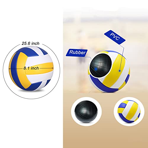 ABAJI Volleyball Official Size Soft Surface Training Practice Indoor Outdoor Gift for Kids Come with Pump Needle