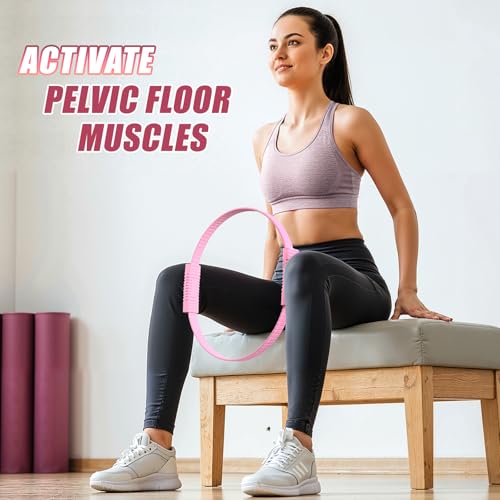 ALongSong Pilates Kit for Women, 13.7in Silicone Pilates Ring with Yoga Ball, 5 Resistance Bands, 1 Yoga Block, 2 Core Sli...