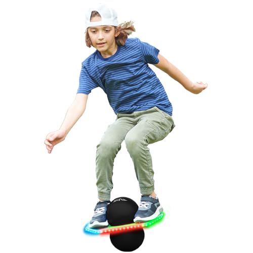 Flybar Pogo Trick Ball for Kids – Balance Bounce Board with Anti-Slip Deck – Pump Included - Indoor & Outdoor Toys for Boy...