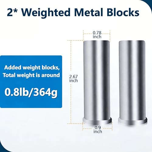 Removable Metal Weight Blocks Suitable for Redify Weighted Jump Rope-2 Metal Blocks,0.8lbs in Total