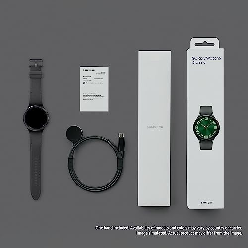 Samsung Galaxy Watch 6 Classic 47mm LTE Smartwatch, Rotating Bezel, Fitness Tracker, Personalized HR Zones, Advanced Sleep...