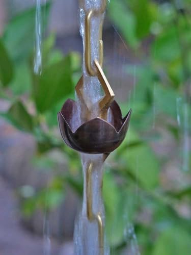 Nutshell Stores Lotus Rain Chain - 17 Feet