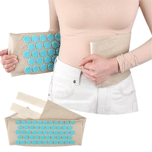 Waist Acupressure Massage Belt, Flower Shaped Acupuncture Mat Strap, Adjustable Wrap Around Lumbar Cushion Support Pillow ...