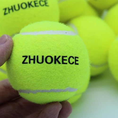 ZHUOKECE Tennis Balls, 18 Pack Training Tennis Balls Practice Balls with Mesh Bag for Easy Transport, Pet Dog Playing Ball...