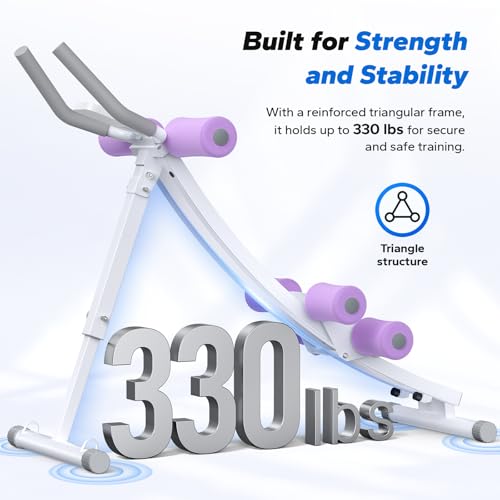 MERACH Ab Machine, Adjustable Ab Trainer Machine, Ab Workout Equipment for Home Gym, Ergonomic Arc Track for Better Abs, F...
