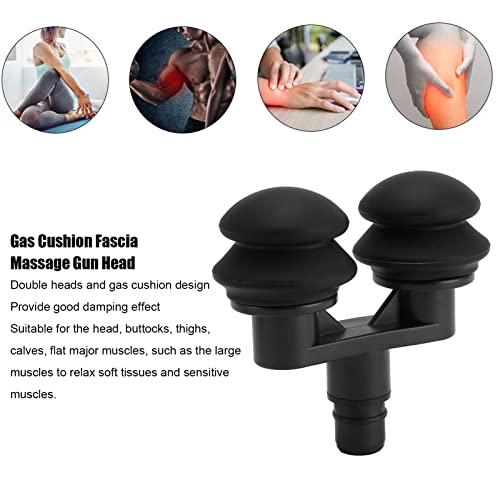 Muscle Massage Gun Head, 18mm Double Gas Cushion Fascia Massager Head with Soft Silicone Muscle Relaxant Accessories Gas C...