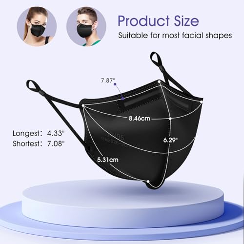 Semask KN95 Adjustable Masks 30 Pack, Individually Wrapped Disposable Respirator Masks with Adjustable Ear Loops