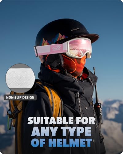 findway OTG Ski Goggles - Over Glasses Snow Snowboard Goggles for Men Women Adult & Youth - Anti-Fog 100% UV Protection