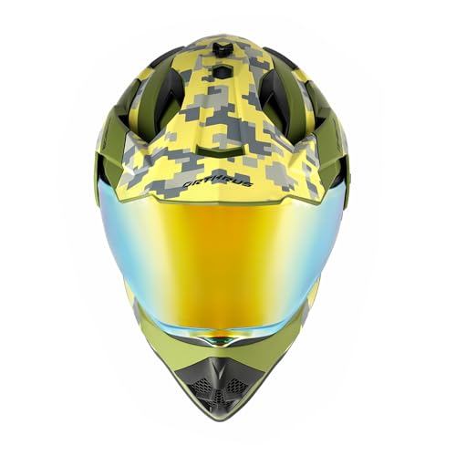 Orthrus Youth Kids Motorcycle Helmet, DOT Certified Full Face Dirt Bike Helmets for Off-Road ATV Street Riding Motocross B...