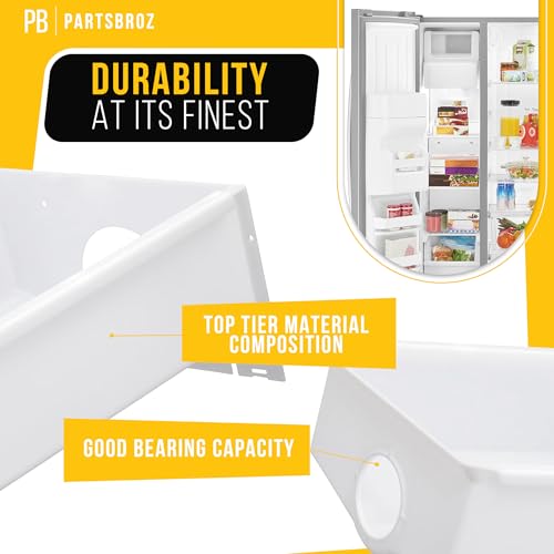 PartsBroz WPW10670845 Ice Bucket for Freezer Tray for Whirlpool Ice Maker Tray, Kenmore Ice Bin Replacement Amana KitchenA...
