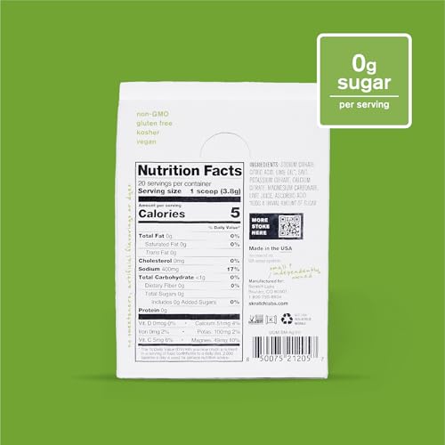 Skratch Labs Unsweetened Hydration Sport Drink Mix | Sugar Free | Electrolytes Booster | Salted Margarita - 20 Servings | ...