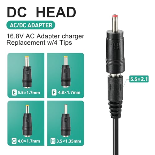 16.8V 1A Massage Gun Charger Replacement 16.8V 0.8A 1A AC DC Power Supply for Massage Gun Power Supply Cord Cable