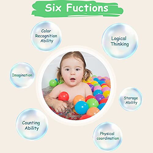 Vanland Ball Pit Balls for Baby and Toddler Phthalate Free BPA Free Crush Proof Plastic - Multicolored Pit Balls in Reusab...