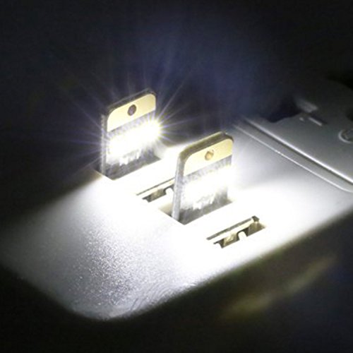 Jacobsparts 10Pcs Usb Led Night Light - Bright Daylight White 6000K Mini Keychain Lamp, Model Usbled-A, Perfect For Camping & Car Use