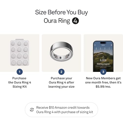 Oura Ring 4 - Silver - Size 11 - Size Before You Buy