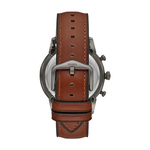 Fossil Men's Townsman Quartz Stainless Steel and Leather Chronograph Watch