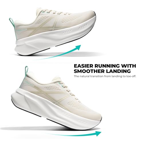 ALLSWIFIT Women's Road Running Shoes Cushion Tennis Shoes Non-Slip Comfortable Lightweight Gym Workout Athletic Arch Suppo...