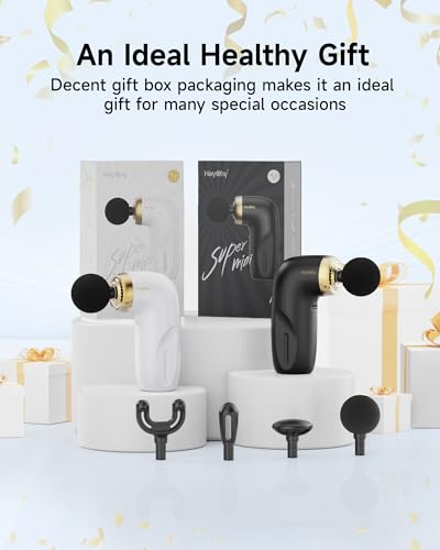 HEYCHY A1 Super Mini Massage Gun, Percussion Deep Tissues Muscle Massager, Travel Massage Gun, Compact Sports Massager, Po...