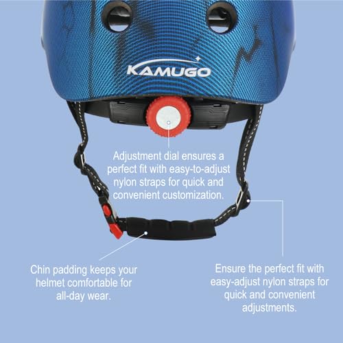 KAMUGO Kids Bike Helmet Set, Toddler Helmet for Ages 2-8 Boys Girls with Sports Protective Gear Set Knee Elbow Wrist Pads ...