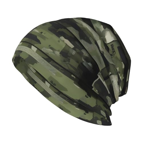 YANYU Digital Camo Print Soft Beanie Hat for Men Women Warm Fashion Cap for Jogging Cycling Gift Outdoor Use Black