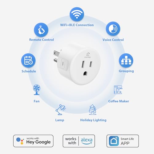 Eightree Smart Plug 5GHz & 2.4GHz, Smart Outlet WiFi Socket with APP Remote Control, Compatible with Alexa & Google Home, ...