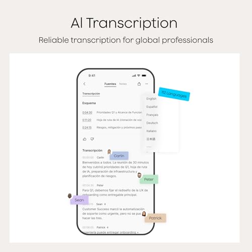 Plaud NotePin S AI Voice Recorder, Wearable AI Notetaker, AI Transcribe & Summarize, Support 112 Languages, 64GB Memory, A...
