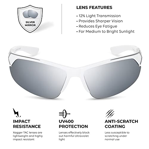 Xagger Polarized Sport Sunglasses for Men Women Wrap Around UV400 Running Baseball Softball Fishing Driving Glasses