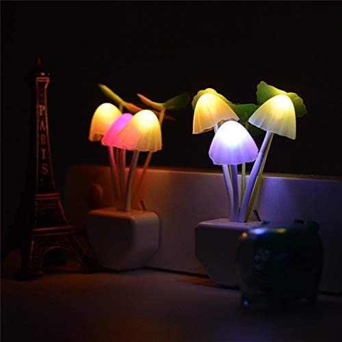 Zezhou Sensor Mushroom Night Light - 2 Pack Color Changing Plug-In Wall Led Mushroom Dream Bed Lamp For Kids mature-themeds Stocking Stuffers Ideas Birthday Gift Cute Nightlight