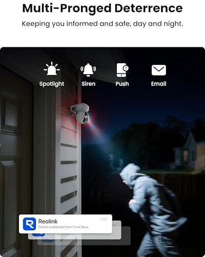 REOLINK 4K Outdoor Plug-in WiFi 6 Security Camera, PTZ Camera for Home Security, Wi-Fi 6 New Tech, Motion Tracking, Smart ...