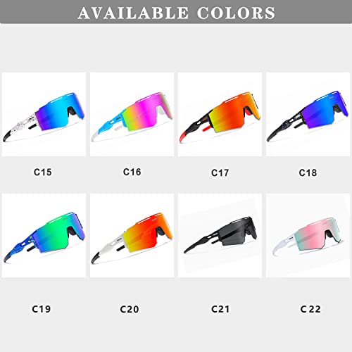 IKTOD Sports Polarized Sunglasses UV Protection for Youth, Men & Women, Ideal for Cycling Running Baseball Skiing & Softball