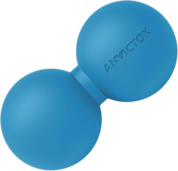 ANVICTOX Peanut Massage Ball,Double Lacrosse Ball for Neck and Back,Medium Density Myofascial Release Massager Ball for De...