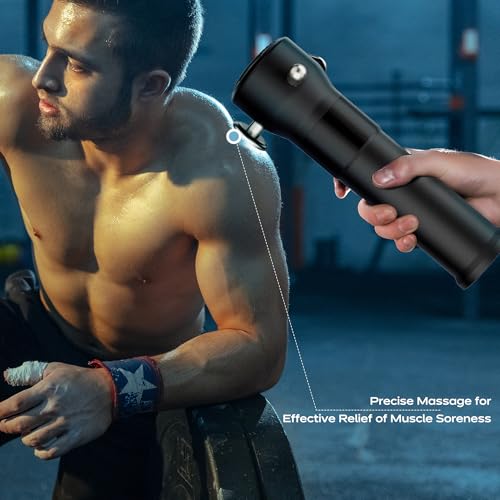 Oley Deep Tissue Vibrating Muscle Massage Gun, Handheld Electric Massager with 3 Speeds and 4 Heads, Massage Tool for Prof...