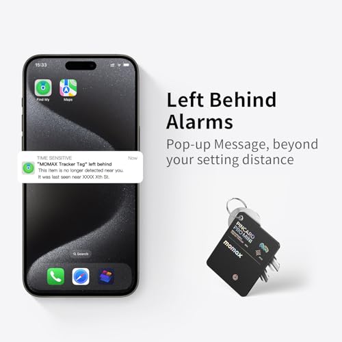 Momax Wallet Tracker Smart Finder - Rechargeable Slim Bluetooth Key Tracking Card with 1-Year Battery, Apple Find My (iOS ...