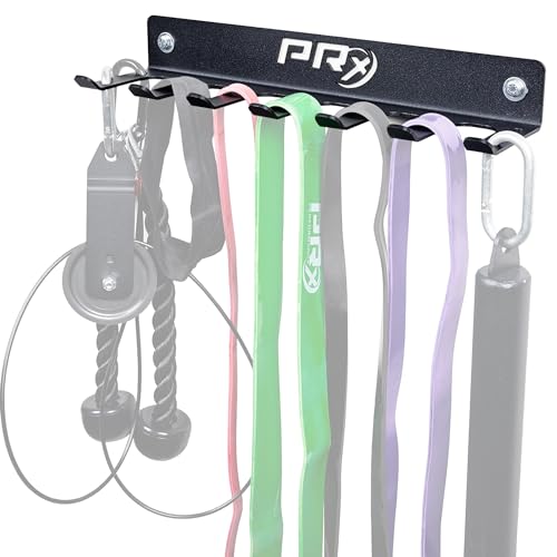 PRx Performance Wall-Mounted Gym Rack Organizer – Heavy-Duty Fitness Equipment Storage for Resistance Bands, Jump Ropes & ...