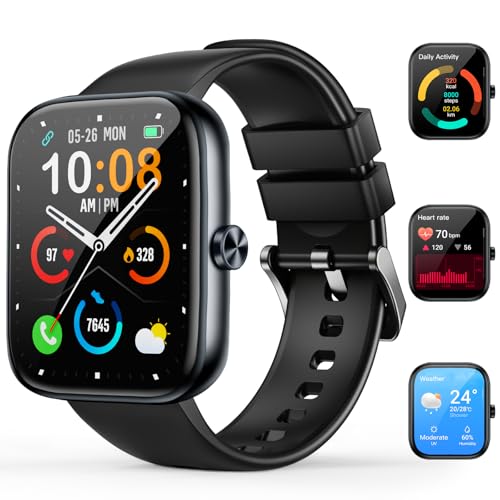 Smart Watch for Men Women, 1.83" HD Touchscreen Fitness Watch with Bluetooth Call&Message Notifications, 110+Sport Modes, ...