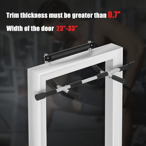 Esakoya Pull Up Bar for Doorway, Portable Pull-up Bar for Strength Training, Body Fitness Workout Bar With Thickened Stee...