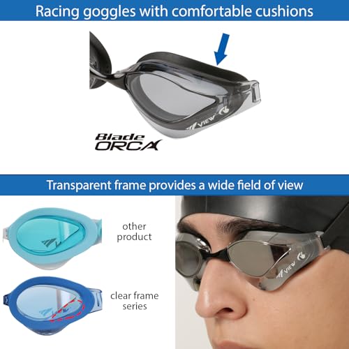 VIEW Swimming Gear V-230ASA Blade Orca Swipe Racing Swim Goggles