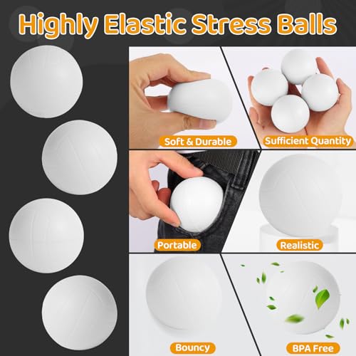 LiYiQ 24Pcs Volleyball Party Favors 2.36 Inch Volleyball Stress Balls Volleyball Birthday Favors Foam Volleyball Birthday ...