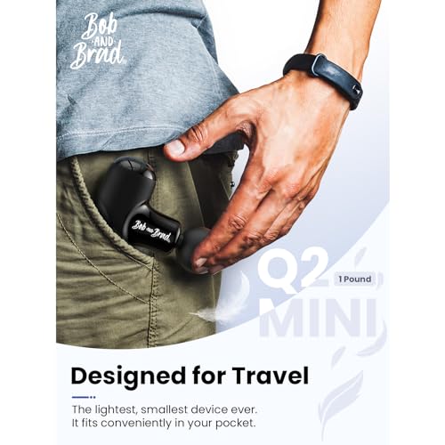BOB AND BRAD Q2 Mini Massage Gun, Pocket-Sized Deep Tissue Massager Gun, Portable Percussion Muscle Massager Gun, Ultra Sm...