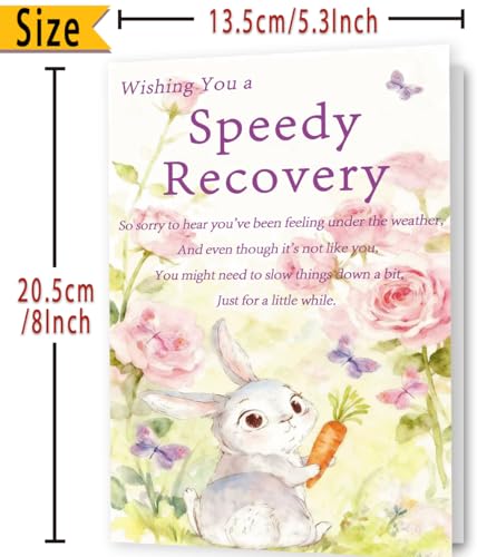 FANCYLUCKY Funny Get Well Cards for Women, Humor Speedy Surgery Recovery Card Gifts for Friends Family Colleagues, Get Wel...