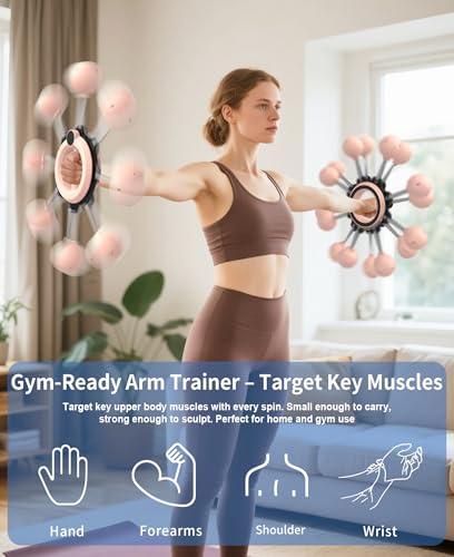 TINRIEF Arm Workout for Men and Women, 360° Hand-Crank Forearm Trainer, Chest Trainer,Shoulders and Arm Muscle Training Fi...