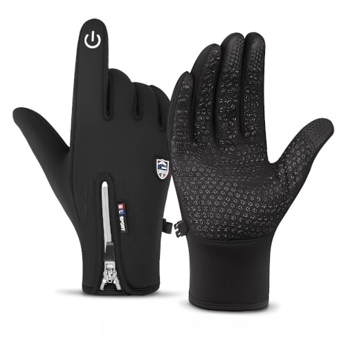 Outdoor Cold and Windproof Sports Gloves, Cold Touch Screen Anti-Slip Waterproof Windproof Suitable for Cycling and Skiin...