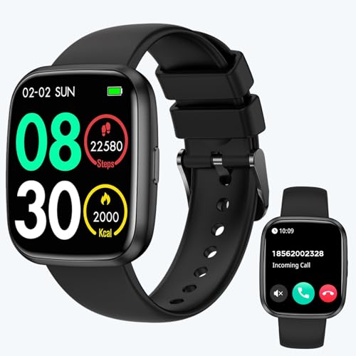 Smart Watches for Men/Women, 1.75" Bluetooth Call, AI Voice Smartwatch, 24/7 Heart Rate Monitor, Blood Pressure/SpO2/Sleep...