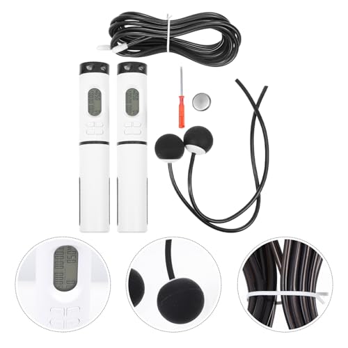 Zerodeko Digital Cordless Jump Rope with Weighted Handle and Steel Wire Ball, Indoor Fitness Skipping Rope with Counter fo...