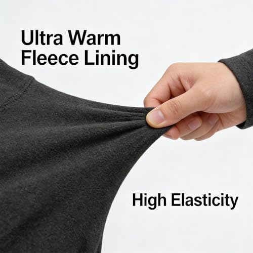 MEGE KNIGHT Thermal Underwear for Men Long Johns Top and Bottom Set Fleece Lined Base Layer Hunting Clothes for Cold Weather