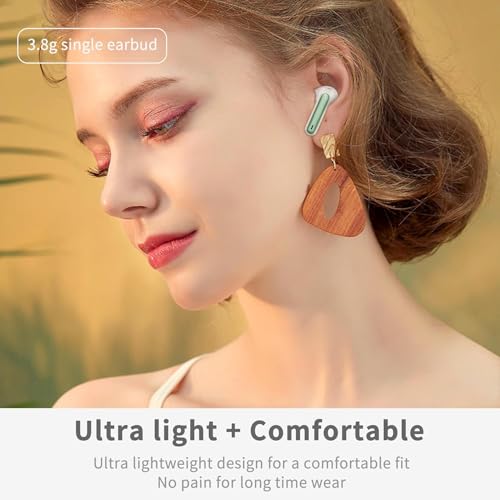 Wireless Earbuds, Bluetooth 5.4 Headphones in Ear with 4 ENC Noise Cancelling Mic, New Wireless Earphones HiFi Stereo Deep...